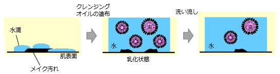 濡れた系でクレンジングオイルのメイク落ちが悪くなるメカニズム