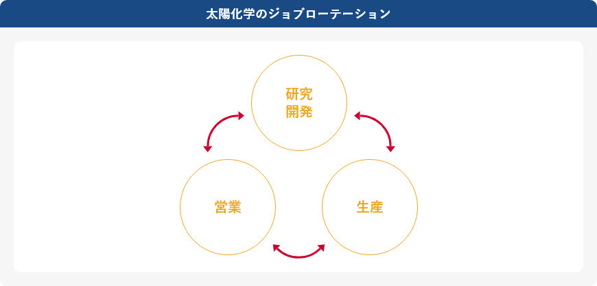 太陽化学のジョブローテーション